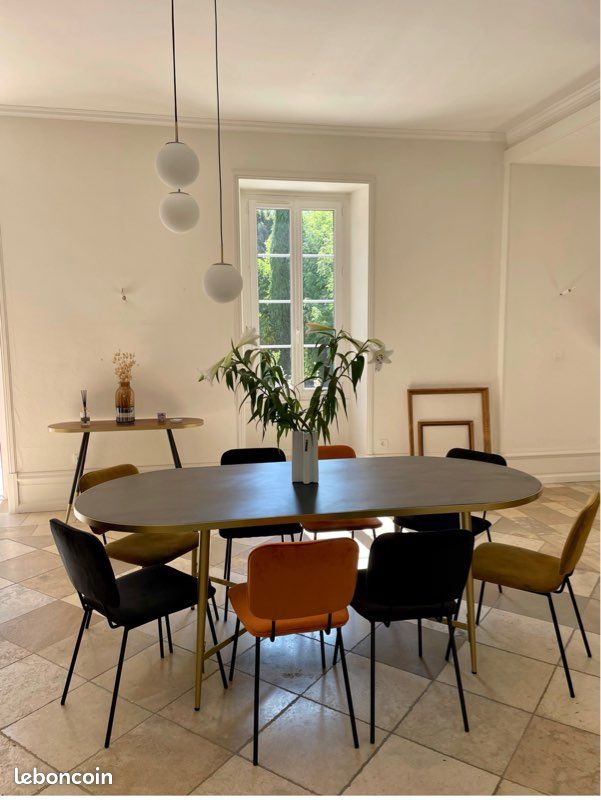 Lot salle à manger : table, 8 chaises et console (image 1)