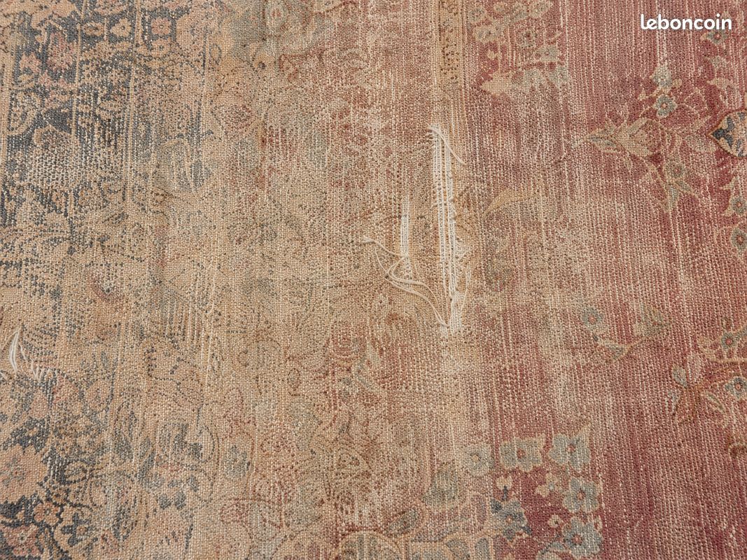 Grand tapis ancien style persan 495 x 292 cm – très patiné (image 3)