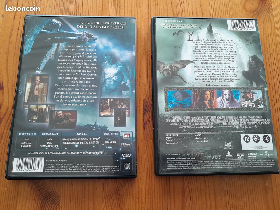 Lot 2 DVDs Beckinsale Underworld + Van Helsing avec Hugh Jackman (image 2)