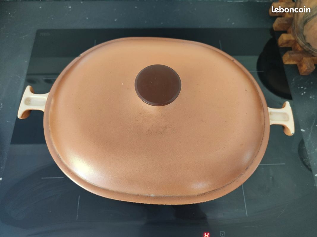 Grande Cocotte En Fonte Le Creuset Numéro 33 – Orange, Compatible Gaz/électrique, Occasion