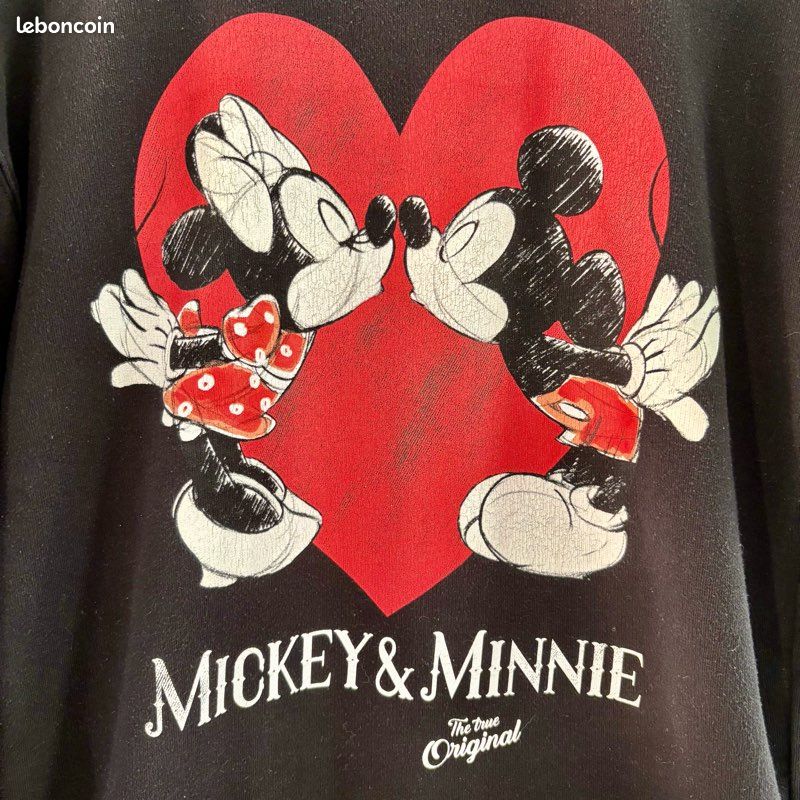 ❤️🖤 Sweat Stradivarius x Disney Mickey Minnie – Taille S