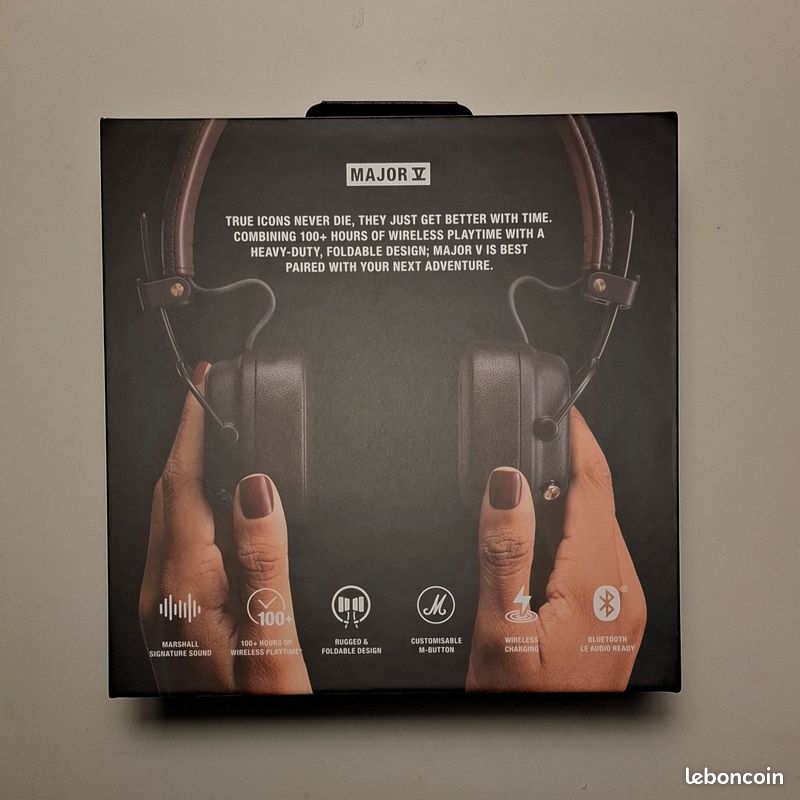 Casque Bluetooth Major V Marron - Neuf sous scellé (image 2)