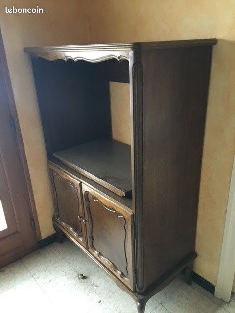 Meuble TV et HiFi Louis XV Merisier (image 1)
