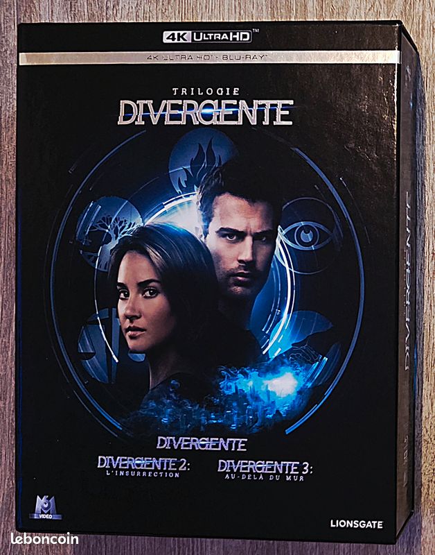 Coffret trilogie combo 4k uhd + bluray DIVERGENTE 1 2 ET 3 (image 1)