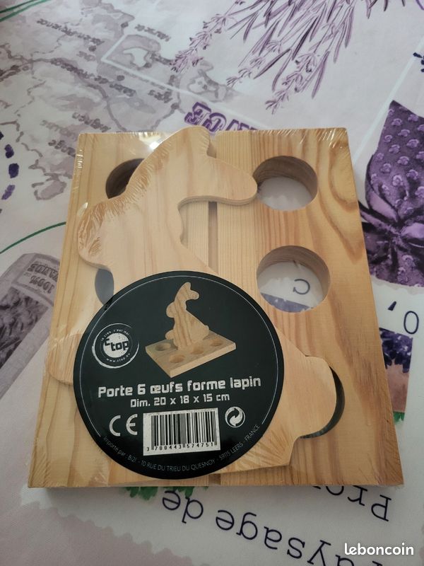 Porte 6 œufs forme lapin idéale pour pâques (image 1)