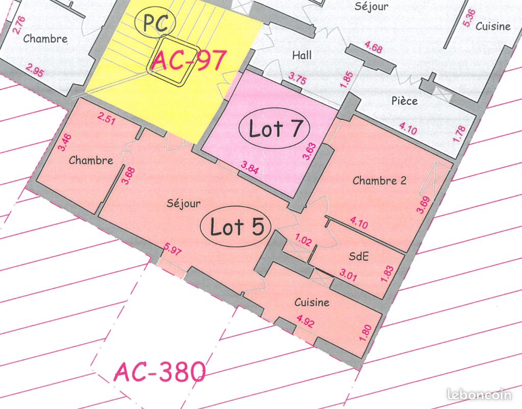 Appartement 3 pièces 63 m² · à Lodève · 63,4 m² · 55 000 €
