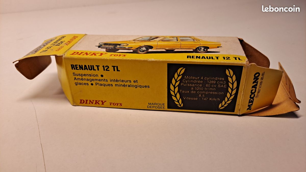 Dinky Toys Renault 12 TL - Réf 1424 Spain - Boîte D'origine - Miniature Collection