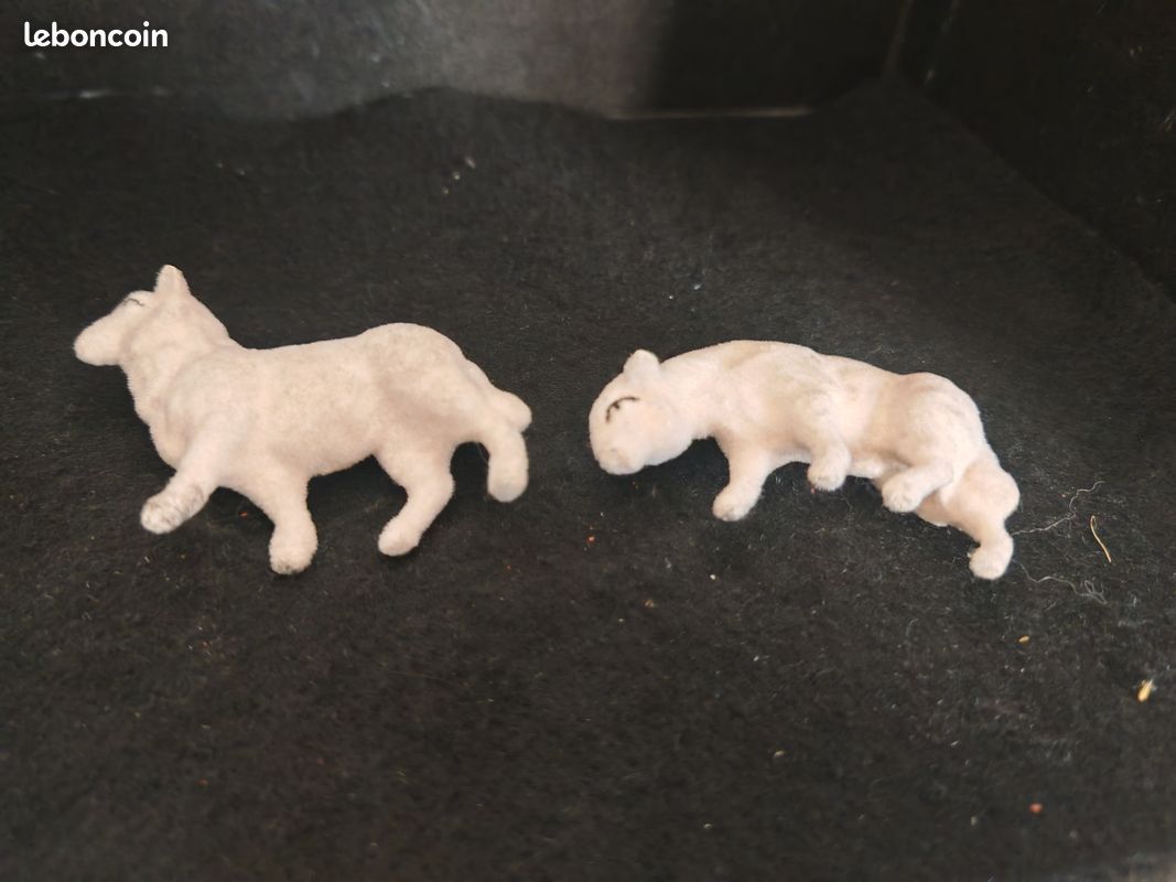 Santon creche Moutons laineux PUTZ 5 cm de haut no Devineau