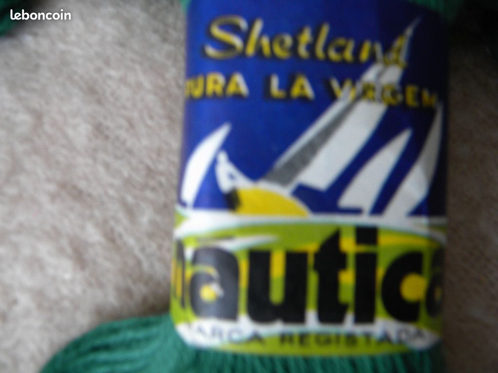 Lot de Laine à tricoter 900gr shetland vert (image 2)