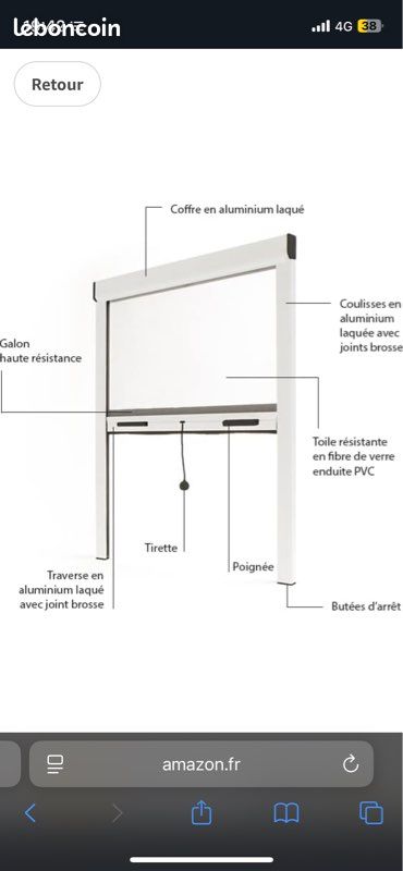 Moustiquaire sur mesure enroulable (image 2)