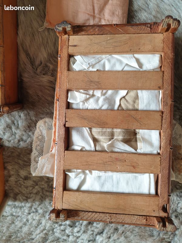 RARE JOUET & Jeux Vers 1850 Chambre a Coucher Miniature Bois Peint