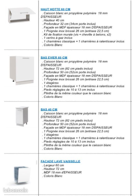 Cuisine Aménagée complète à VENIR PRENDRE SUR PLACE (image 8)