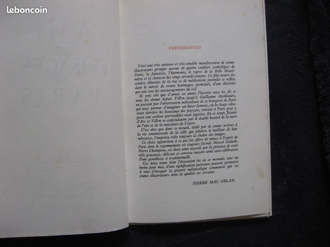 "Ames et Visages de Paris";numéroté;28 écrivains;1945s;28 illustrateurs (image 2)