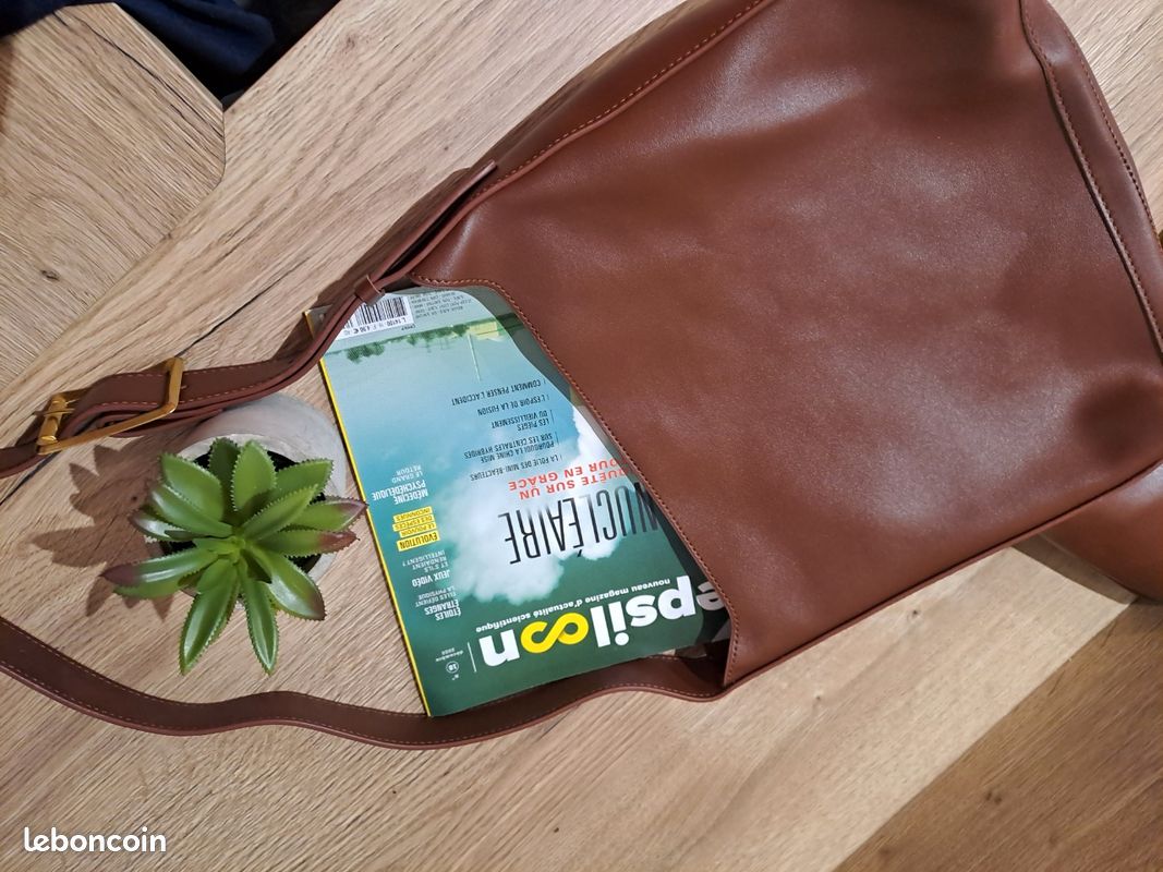 Sac à Bandoulière Femme Simili Cuir Marron – Neuf Sans étiquette – Taille M