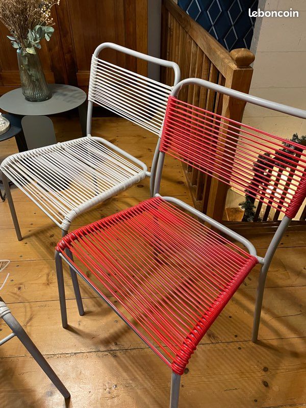 Chaises fils scoubidou vintage (image 3)