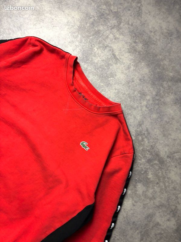Pull Lacoste sport rouge logo Lacoste manches - L (image 3)