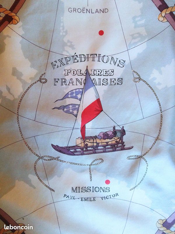Rare Carré Hermès "Mission Paul-Émile Victor" vintage (image 2)