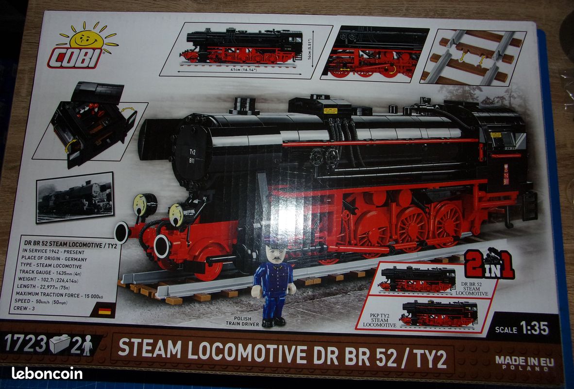 Maquette Train COBI COBI 6280 - Locomotive à Vapeur DR BR 52 - Maquette De Construction - Cadeau Train
