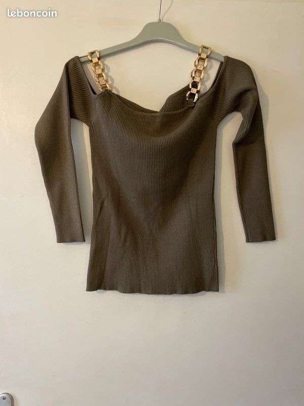 Haut à bretelles en bijoux dorés (image 5)