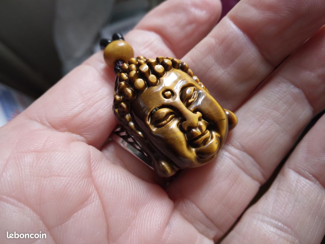 Oeil de Tigre - Pendentif Gravé - Métatron