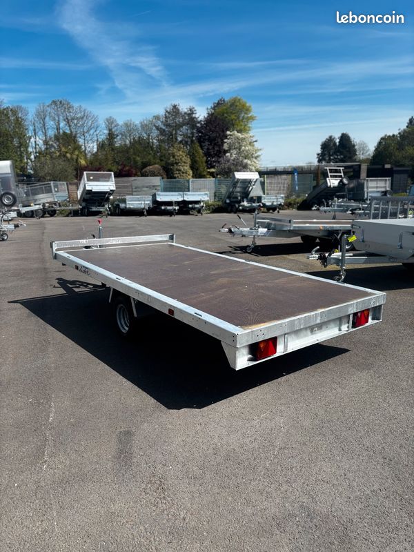 Remorque plateau roues dessous Lider PTAC 1500kg CU 1130kg 1 essieu plancher bois antidérapant (image 5)