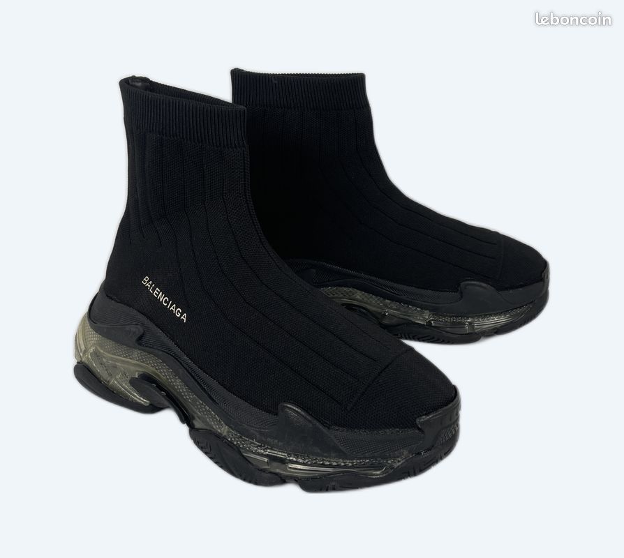 Baskets Sneakers montantes Balenciaga Triple S Socks Pointure 38