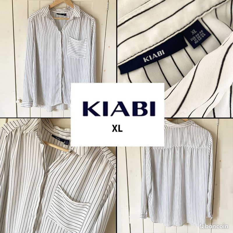 Chemise fluide rayée KIABI XL (image 1)