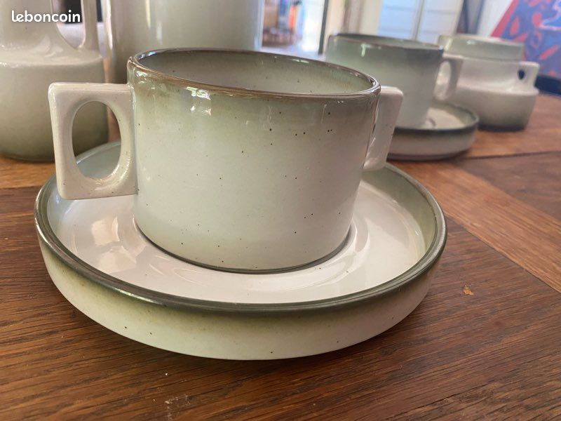 Service vintage en Grès de Brenne – Grès de France – Vert céladon (image 6)