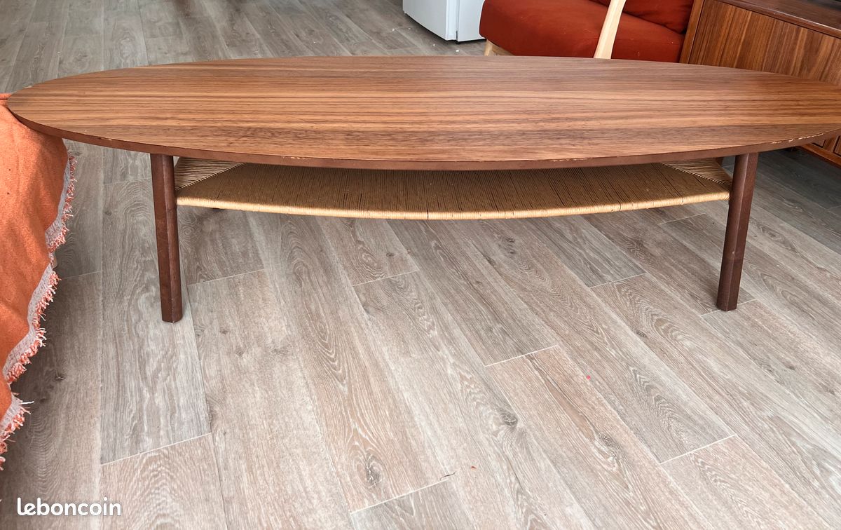 Table basse IKEA plaque noyer 180X59 cm (image 4)