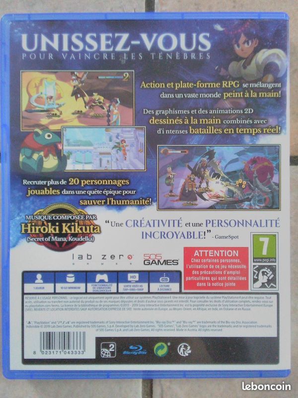 Jeu vidéo Indivisible COMPLET ET EN PARFAIT ETAT PS4 AVEC PLATINE SIMPLE BOITE EN FRANCAIS (image 2)