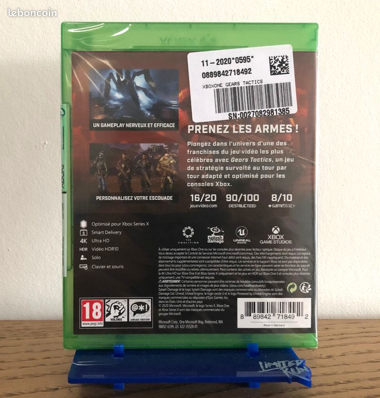Jeu De Stratégie Gears Of War Code Jeu Vidéo Gears Tactics - Version Xbox One / Xbox Series X|S - Code Microsoft Store Global - Neuf Gears Tactics Acheter