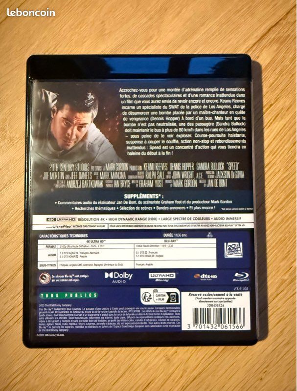 Speed Blu-ray HD neuf avec boîtier à fourreau (image 6)