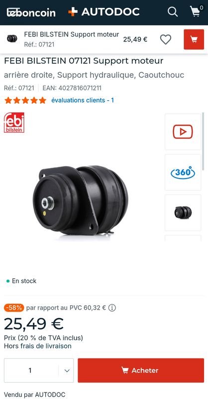 Febi Bilstein 31421 Support Moteur Pour Renault Trafic II Et Opel Vivaro
