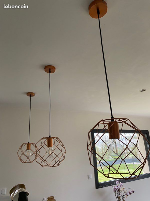 Suspension métal cuivré (image 3)