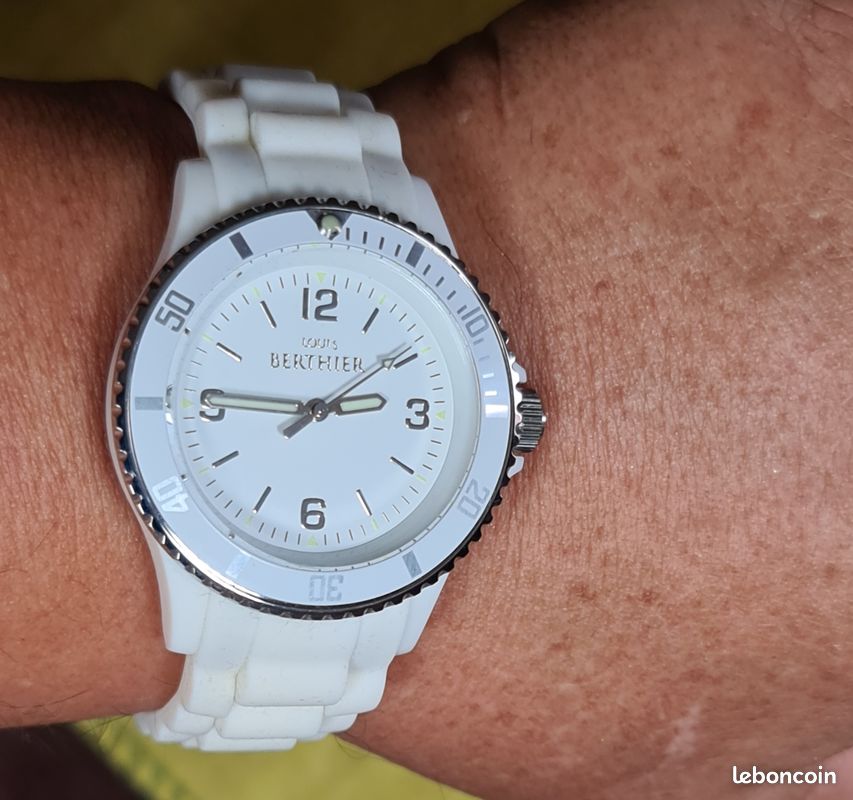 Montre Louis Berthier blanc glacier batterie neuve (image 2)