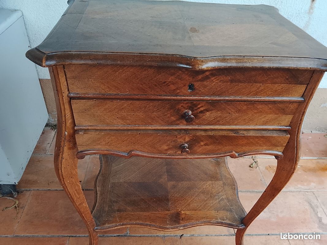 Coiffeuse ancienne style Louis XV – meuble d’appoint bois (image 2)