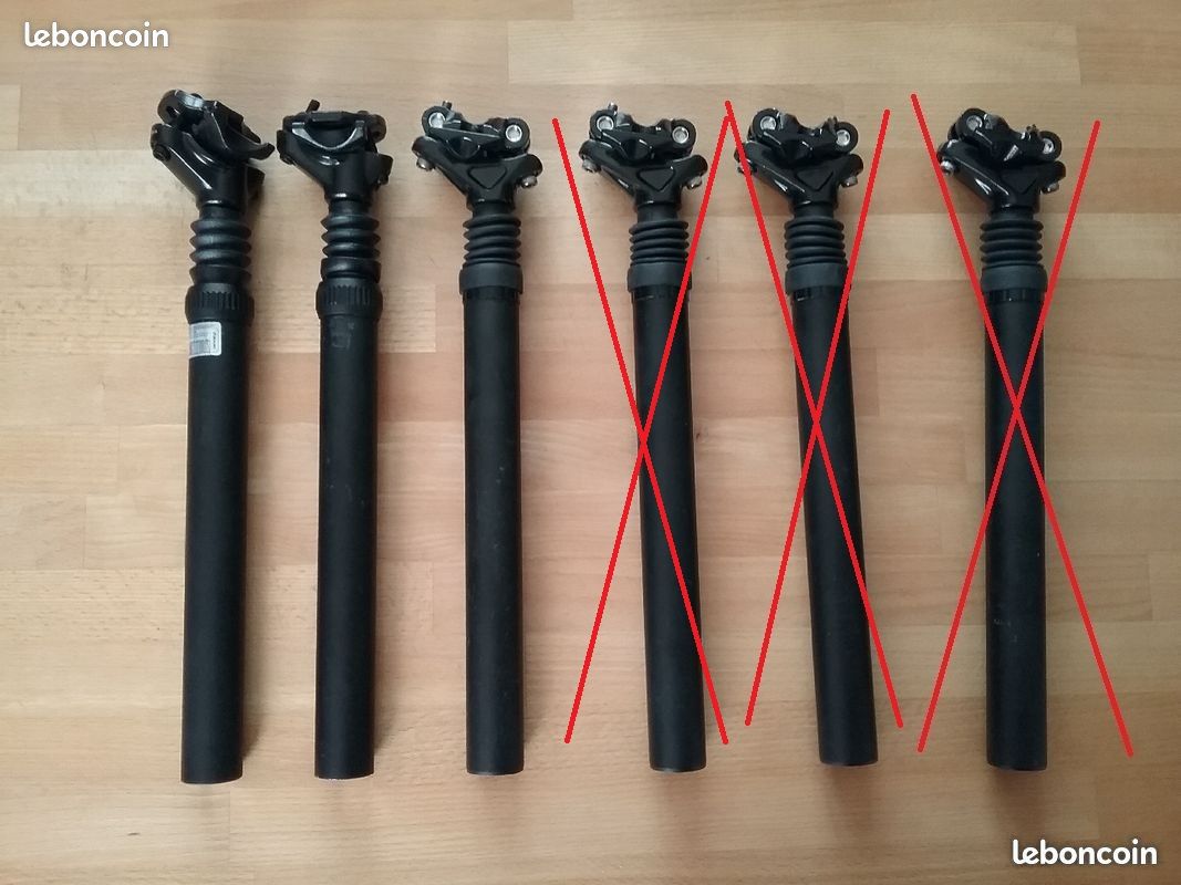 Tige de selle suspendue ZOOM alu noir Équipements vélos