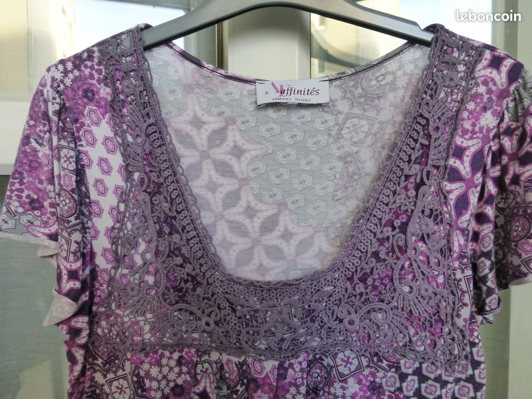 Tee-Shirt imprimé Femme (violet) T2 (40) Armand THIERY Vêtements