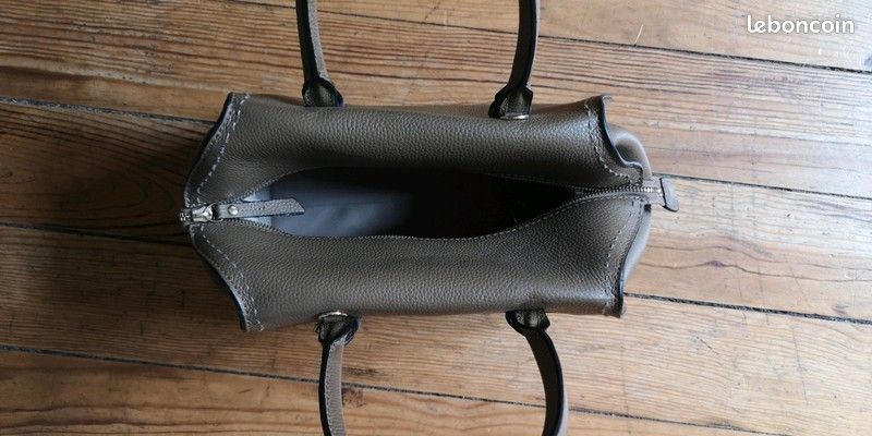 Sac à main trapèze ETRIER en cuir (image 3)