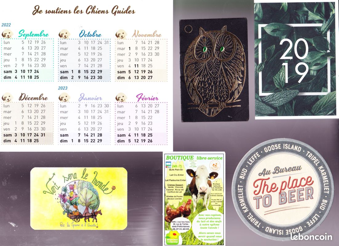 Mini-calendriers 1980/2019/2022 + affiche Le meilleur des spectacles &  autres... - Collection