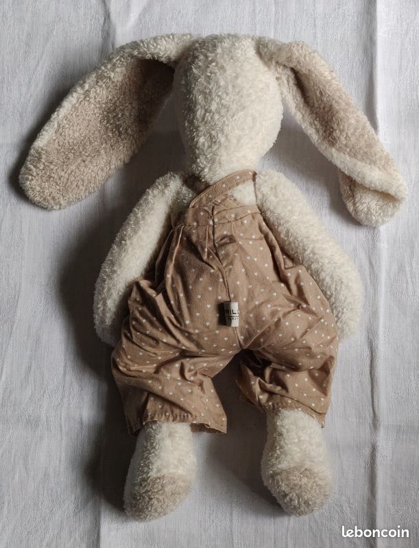 Lapin en peluche blanc Cyrillus (image 2)