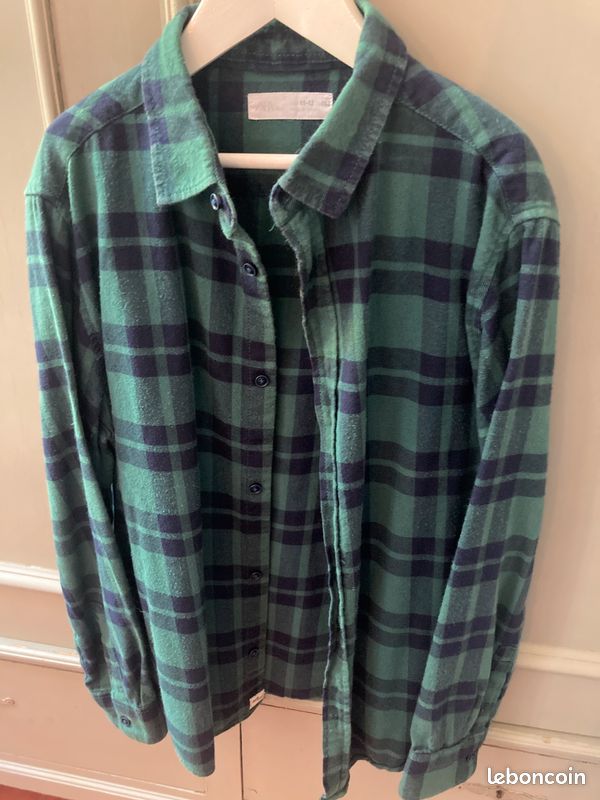 Carreaux Surchemise Zara Verte Manches Longues Zara Chemise Ã