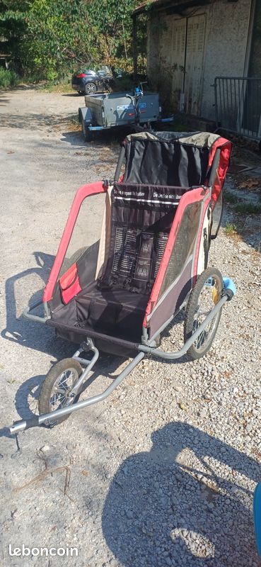 Remorque/poussette enfants 2 places - Double usage (image 1)