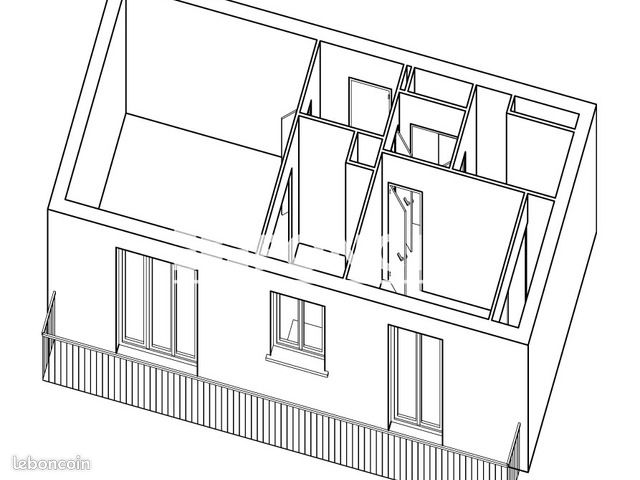 Appartement a louer - 2 pièce(s) - 45 m2 - Surfyn