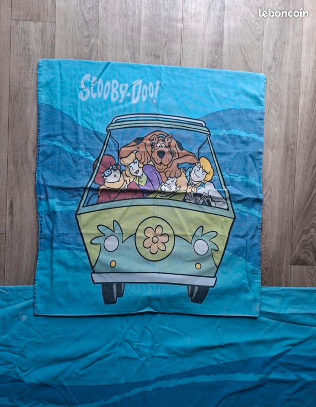 Housse de couette enfant vintage Scooby-Doo années 80 + taie d'oreiller assortie (image 3)