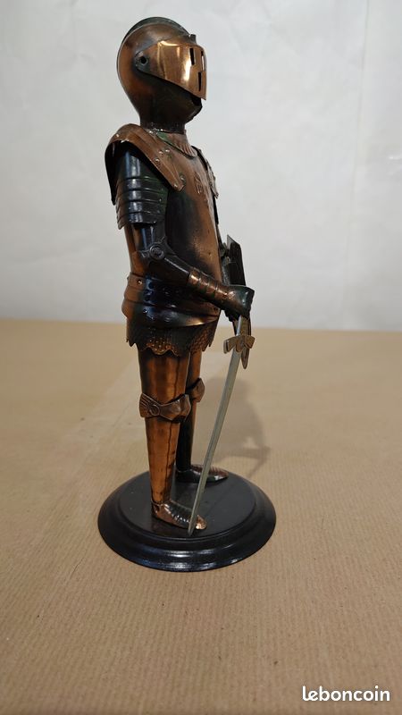 Statuette Chevalier Médiéval - Figurine Ancienne - Déco Historique