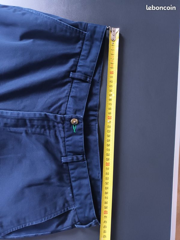 Pantalon chino Tommy hilfiger bleu marine - Taille S (coupe large) - vintage (image 10)
