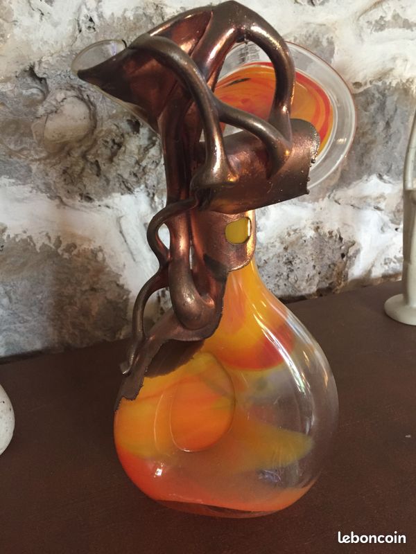 Vase verre soufflé bis matière (image 1)