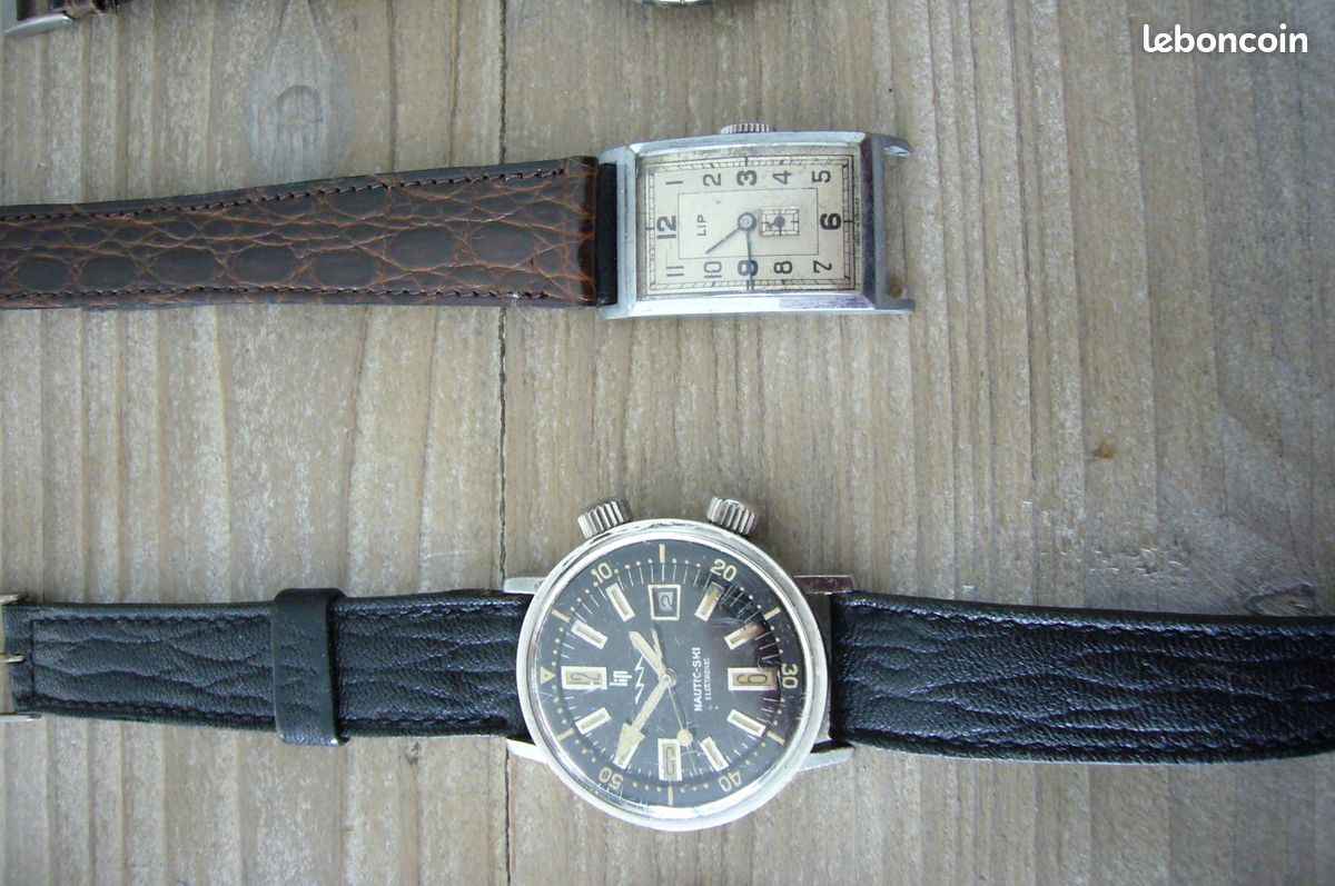 RARE ANCIENNE MONTRE LIP électonic R184 Couronne à 6 Heures EUR 395,00