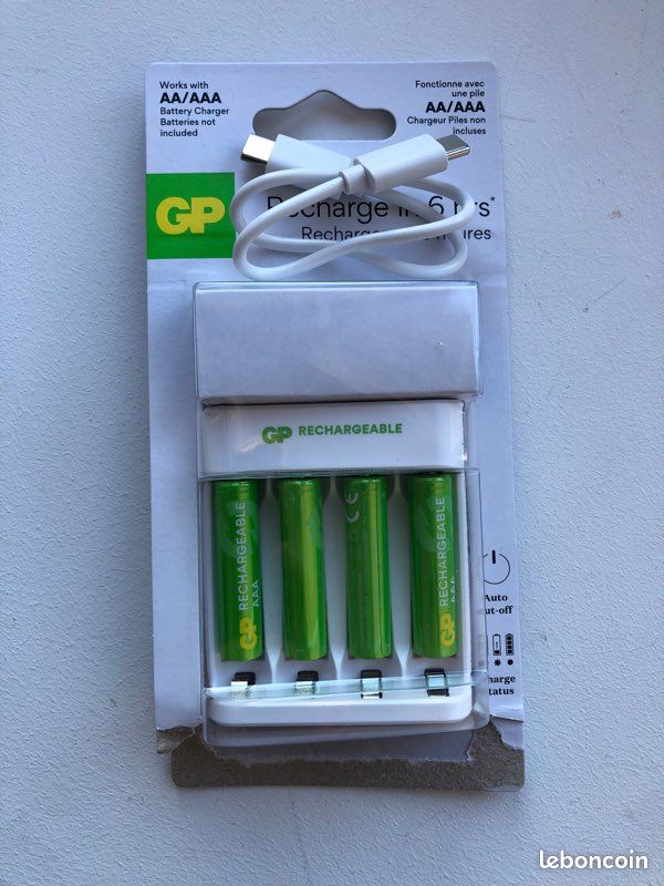 Chargeur de Piles AA AAA 8 Baies, Emplacement indépendant, Charge USB